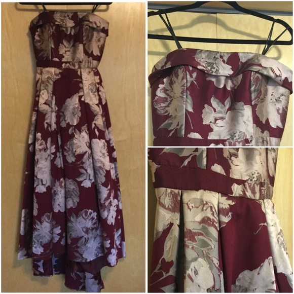 Xscape Women's Brocade Floral-Print Strapl… - Picture 2 of 8